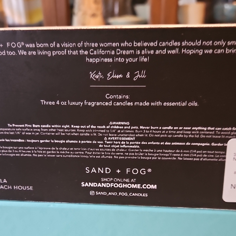 NWT Sand + Fog Scented Candle Set - Picture 8 of 12